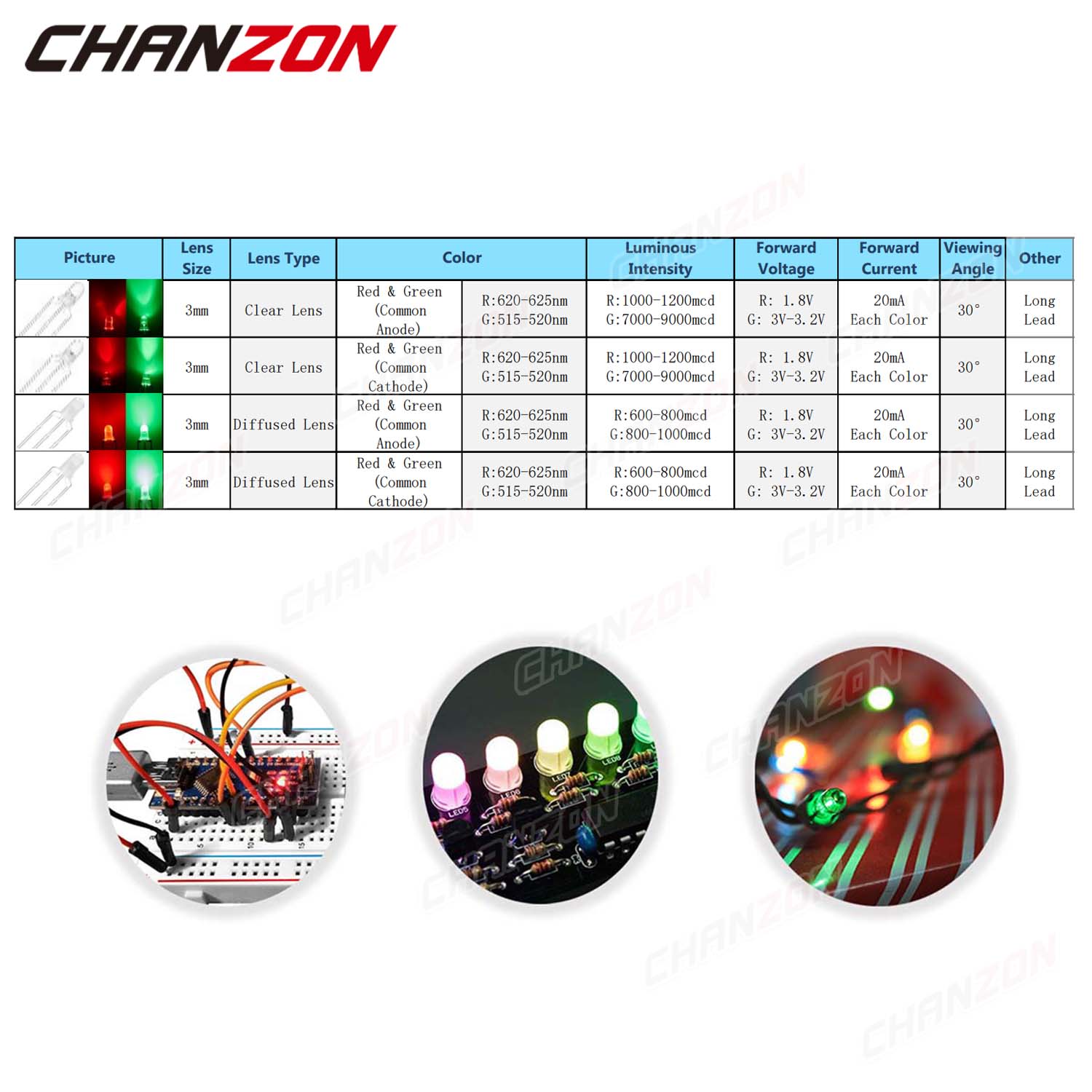 Bicolor 3 mm LED Light Emittin - Hobby Is Science recension och pris